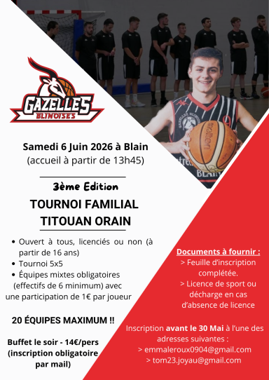 **TOURNOI FAMILIAL TITOUAN ORAIN – 3ème ÉDITION**